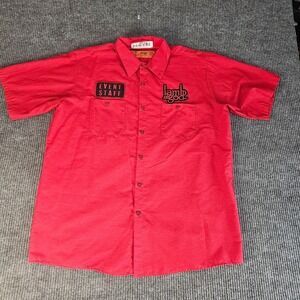 Lamb Of God Event Staff Shirt Mens XL Red Work Button Up Red Kap Embroidered